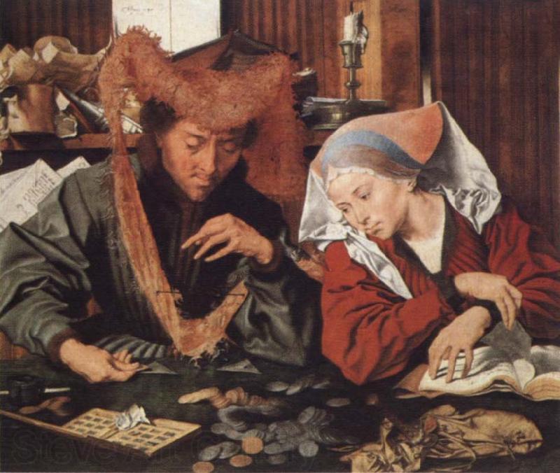 Marinus van Reymerswaele Money-changer and his wife Norge oil painting art